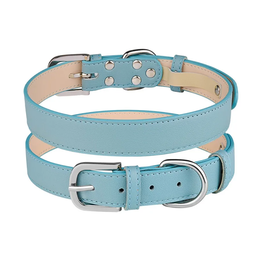 Affordable Comfort Dog Cat PU Leather Collar Adjustable Pet Accessories for Small Dogs Puppy Mascotas Supplies Collier Chien