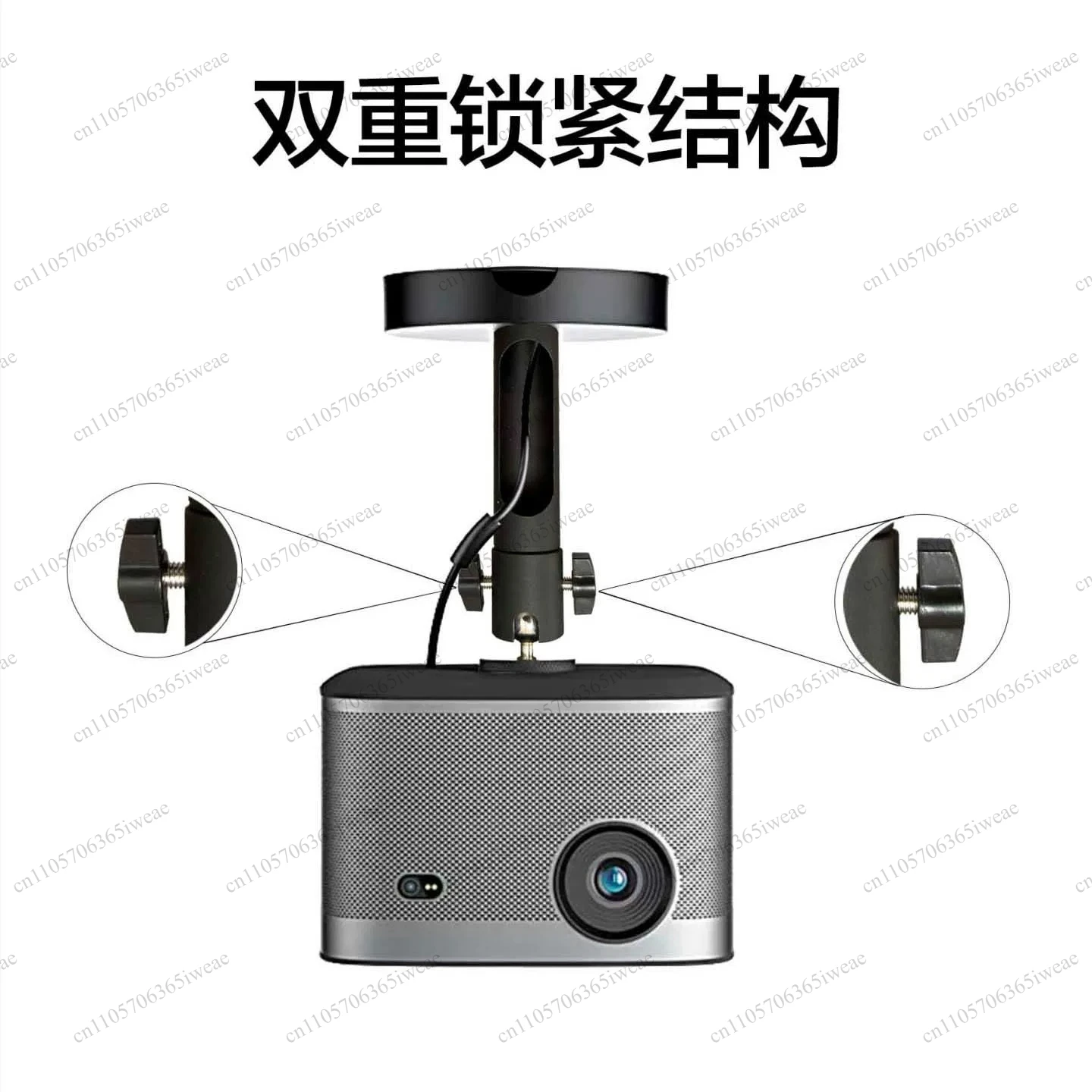 Projector Hanger Aluminum Alloy Bracket Projector Hoisting Bracket Household Threadable Hidden Ceiling Hanger