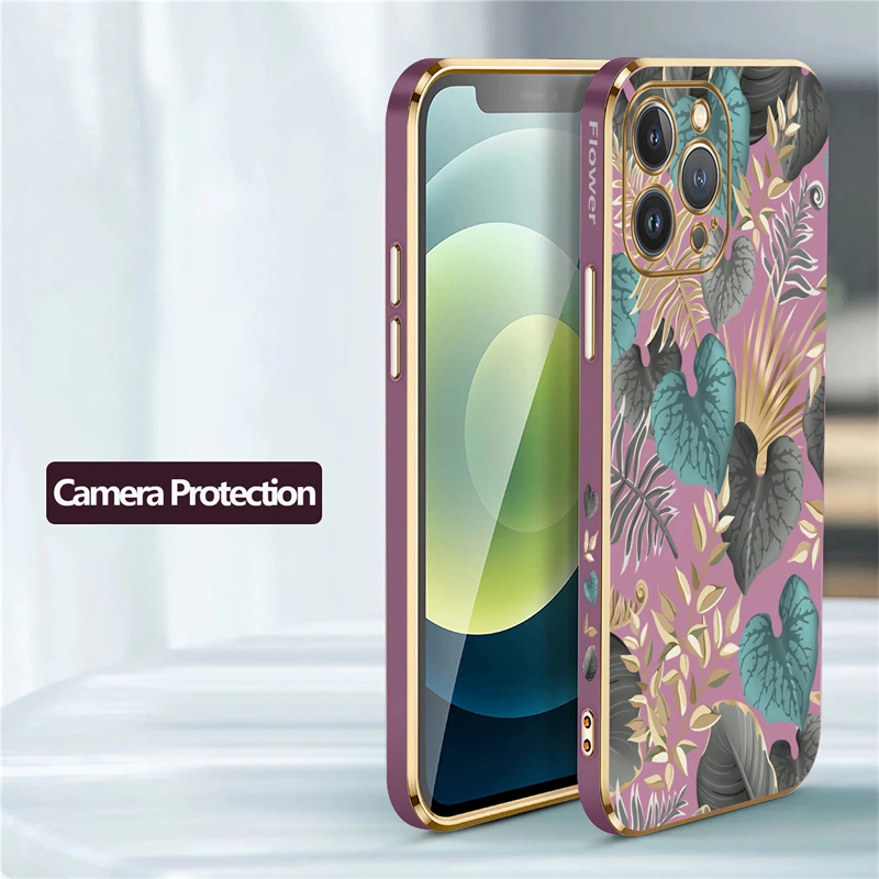 Blumen Telefon Fall Für iPhone 15 13 14 Pro Max 12 11 Pro XS Max XR X 8 7 14 Plus SE 2022 2020 Silikon Stoßfest Abdeckung Coque