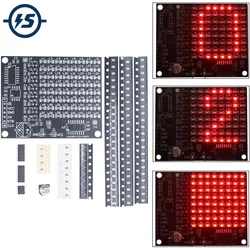 Kit elettronico fai da te 64 SMD LED Patch Matrix schermo pubblicitario numero Display componente saldatura progetto di saldatura pratica Suite