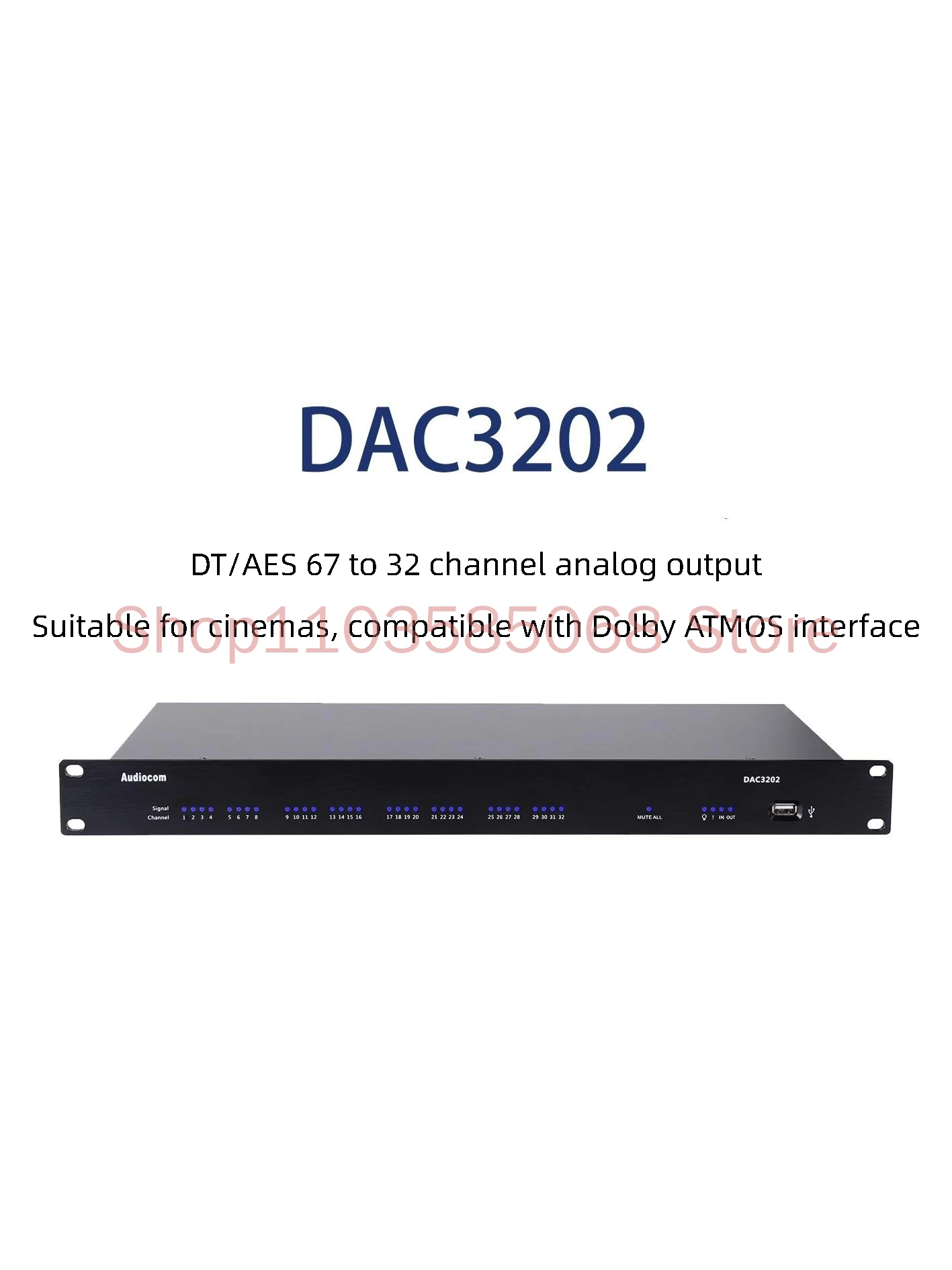 DT AES67 Audio Network with 32 Analog Outputs