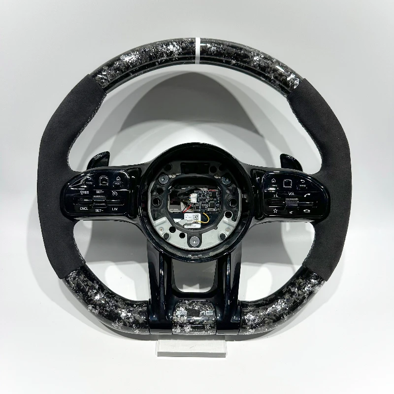 

Custom Steering Wheel for Mercedes Benz AMG Carbon Fiber Sliver Forged Class GLA GLC GLB GLE W166 W177 W197 W205 W204 W213 W212
