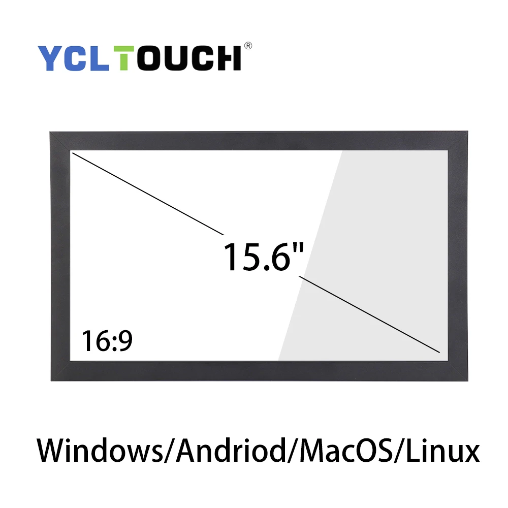 YCLTOUCH-Support d'entraînement gratuit pour procureur, Plug and Play, OEM, 15.6 pouces, cadre multi-tactile avec verre