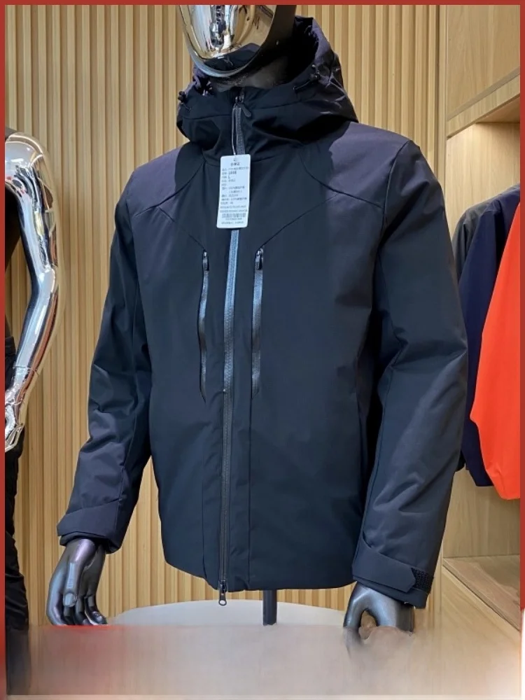 

Мужская уличная теплая хлопковая куртка с капюшоном, водонепроницаемая, ветрозащитная, с капюшоном, модная, Urban Sle Long Sve Stand Fit