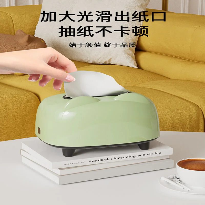Dopamine-Style Desktop Tissue Box, High-Value & Minimalist Solid Color Tissue Holder, Household Daily Paper Storage Box