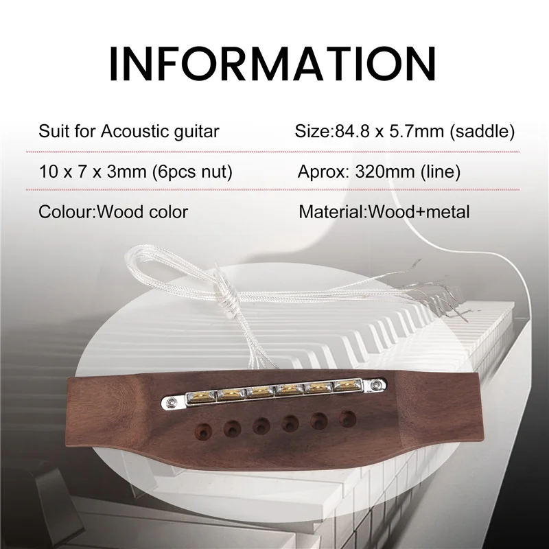 -A14E Acoustic Guitar Piezo Bridge Pickup With The Graininess Of An Electric Guitar For Acoustic Guitar Instrument Accessories