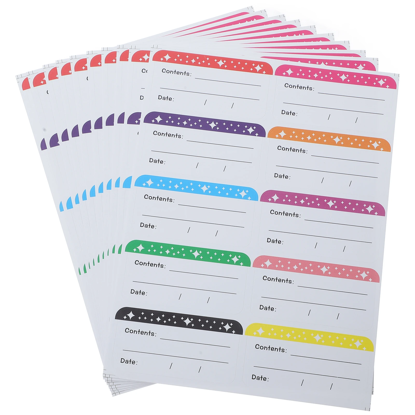 

50 Sheets Waterproof Food Label Date Labels Stickers Container Freezer Block Maker Self-adhesive Paper to Write Bottle