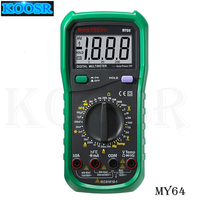 MASTECH MY64 Digital Multimeter 20A AC/DC DMM Frequency Capacitance Temperature Meter Tester w/ hFE Test Ammeter Multimetro
