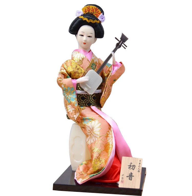 

2022 Japanese Silk Furnishings Kimono Kabuki Geisha Models Handicraft Ornaments Japanese Style Humanoid Figures Home Decor ZL215