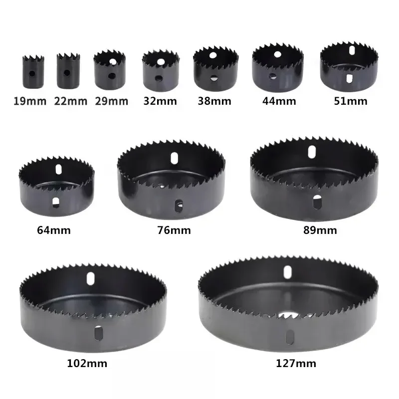 6pcs Hole Saw Woodworking Gypsum Board Hole Opener 32-54mm Ceiling Hole Punching Tool Set