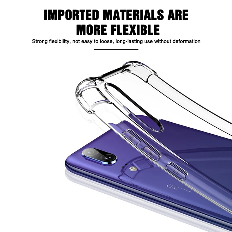 Soft Silicone Shockproof Phone Case For Huawei Nova 3 3e 3i 4 4e 5 5Z 5I  6 7 Pro SE 7i AirBag Anti Knock Transparent Back Cover view 4