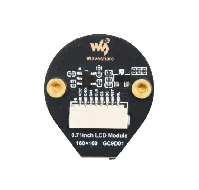 Waveshare 0.71inch Round LCD Display Module, 160×160 Resolution, SPI Interface, 65K colors