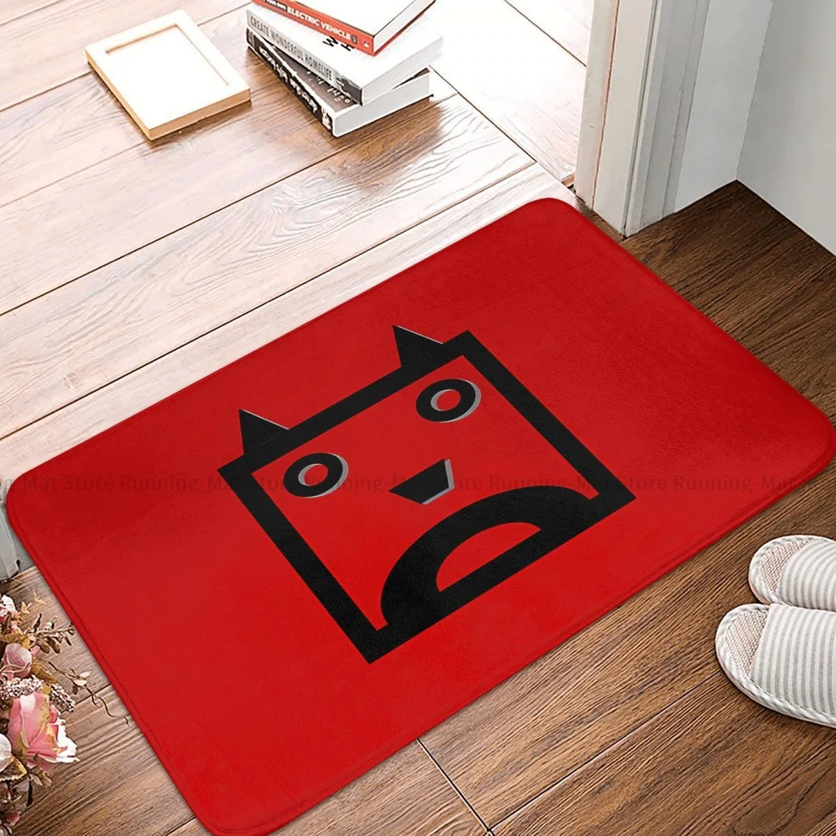 Diablo 4 Game Non-slip Doormat Red Cute Devil Bath Bedroom Mat Prayer Carpet Flannel Modern Decor