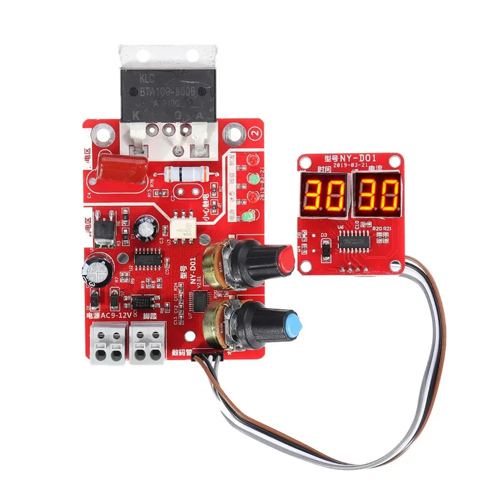 DIY NY-D01 Control Board 40A/100A Spot Welding Machine Control Board Welder Panel Adjust Time Current Digital Display