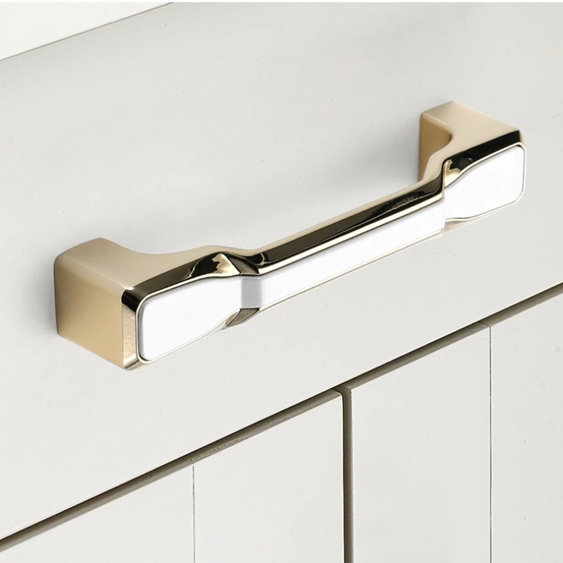 مقابض درج خزانة الأثاث مقابض المطبخ لمقبض الخزانة درج الباب الأثاث مقبض المطبخ الأجهزة البساطة الذهبية #5
