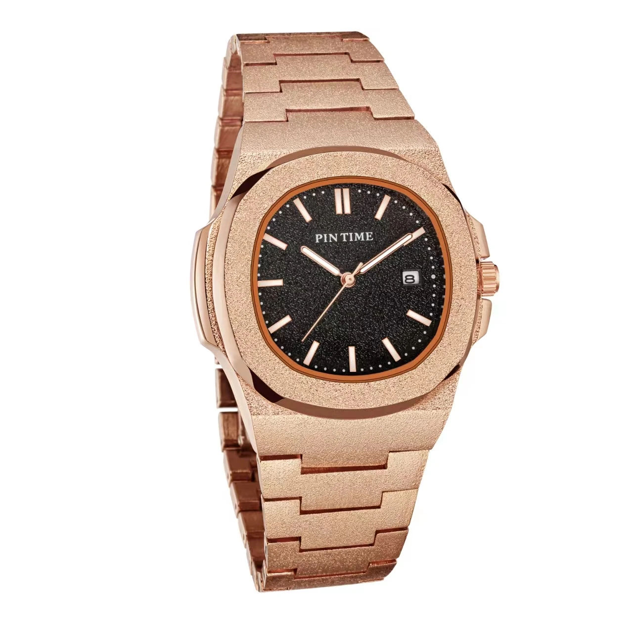 Fashionable frosted alloy waterproof luminous quartz watch for both men and women