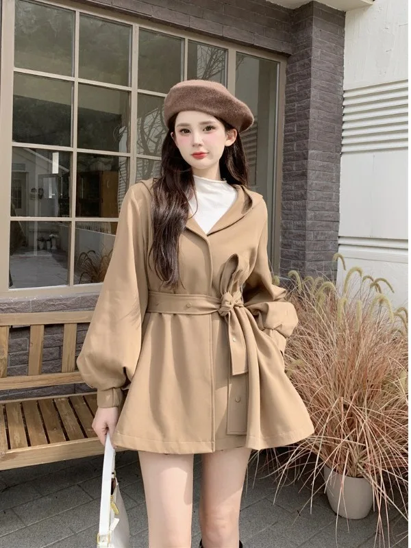 

Женская зимняя куртка больших размеров с капюшоном, V-образным вырезом и поясом на талии, новая модная верхняя одежда для женщин