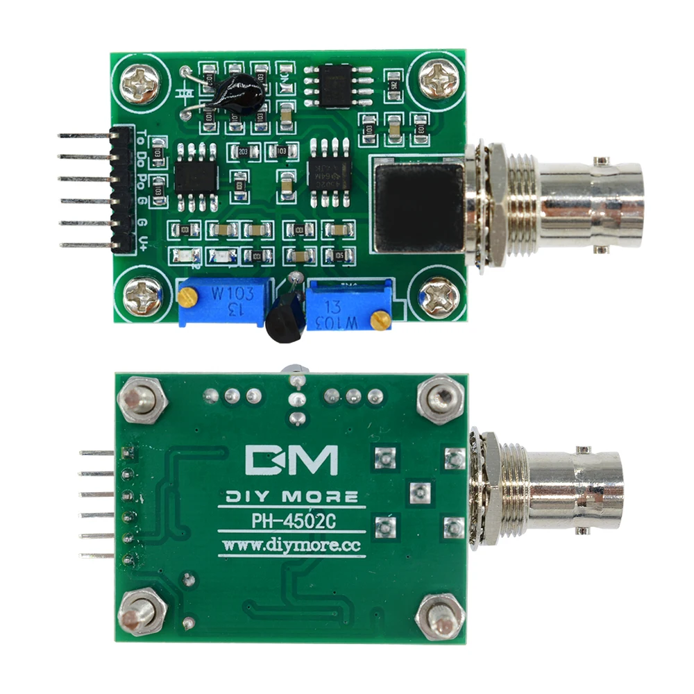 Liquid PH Value Detection Sensor Module PH Electrode Probe BNC Monitoring Control Board For Arduino BNC Electrode Probe Controll