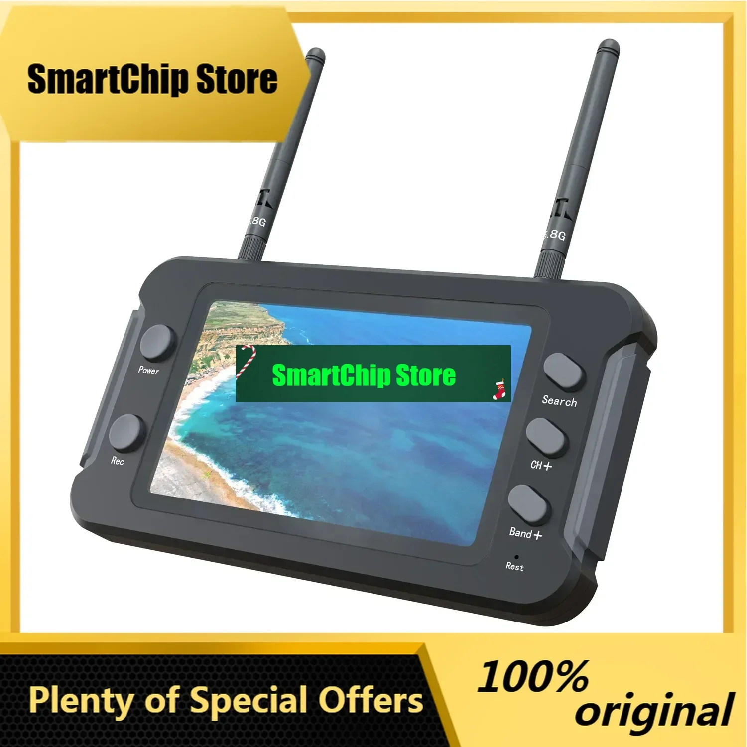 SmCp5803 5.8G FPV Monitor With DVR 40CH 4.3 Inch LCD Display 16:9 NTSC/PAL Auto Search Video Record For RC FPV Drone Quadcopter