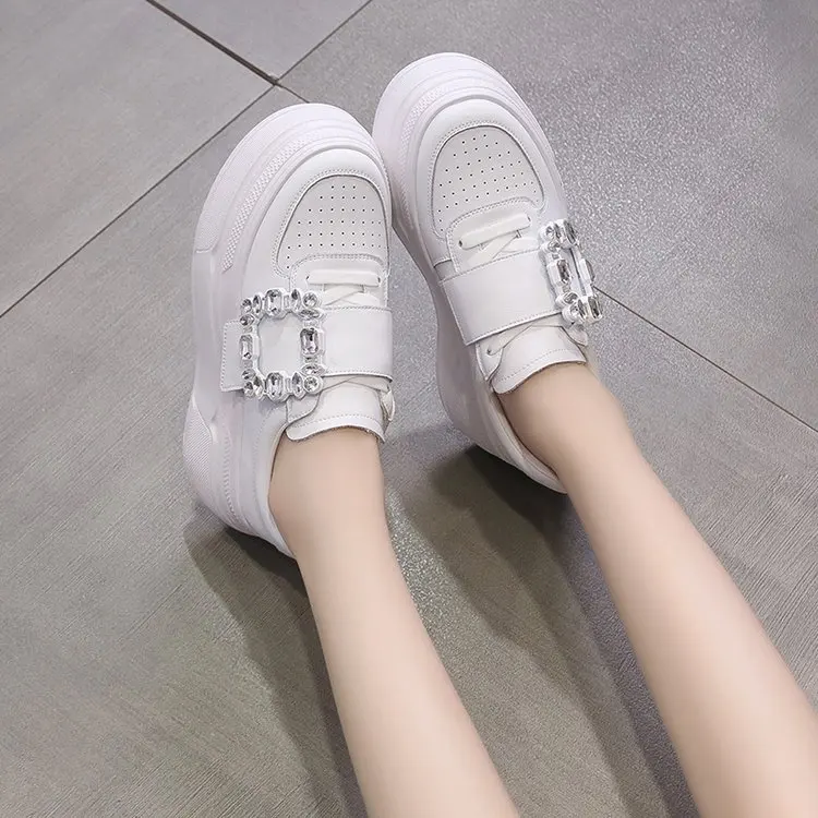 Damen Thi Bot High Top Sneakers Frühling Sommer Herbst Faionable Bequeme rutschfeste Gummisohle Low Cut Casual OES