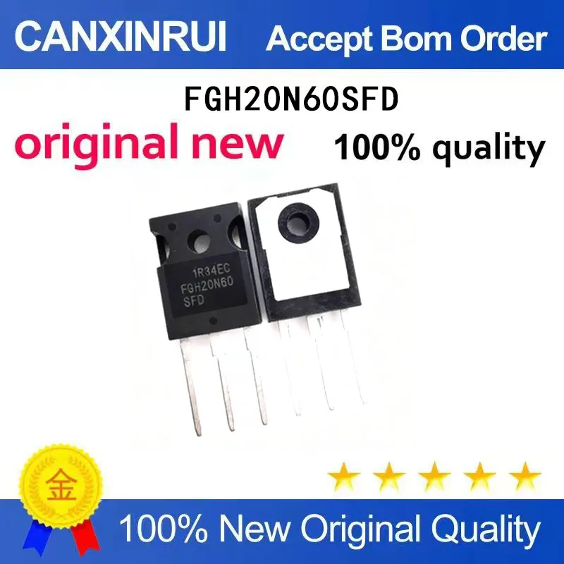 (5-100 Pieces) Brand new original FGH20N60SFD TO-247 MOSFET 600V 20A spot chip IC