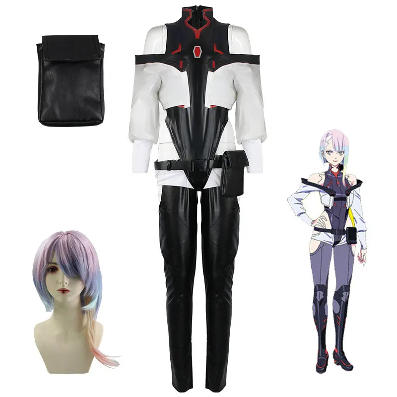 

Cosplay Anime Cyberpunk Edgerunners Lucy Costume Bodysuit Jumpsuits Jacket Wig Full Suit Halloween Costumes for Women