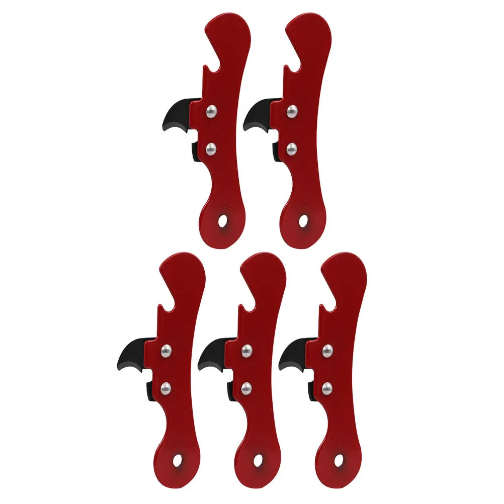 

5Pcs Parrot Can Openers Household Multipurpose Kitchen Jar Lid Openers Sturdy Beer Bottle Opener Portable Camping Tool