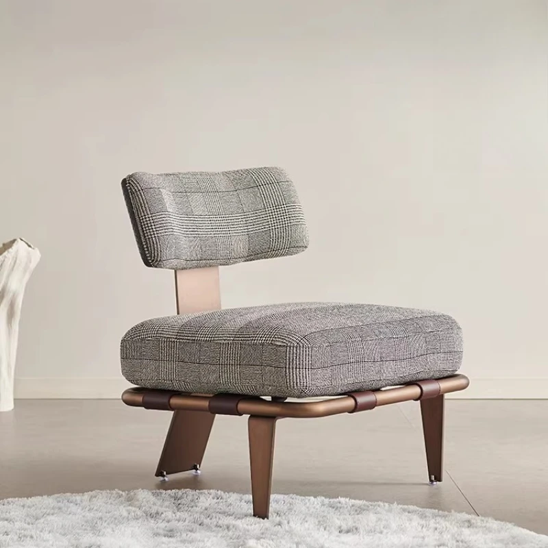 

Modern simple single sofa small apartment household balcony fabric leisure chair