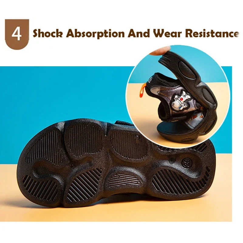 صنادل صيفية لعام 2025 أحذية شاطئ للأولاد مقاومة للاهتراء في الهواء الطلق أحذية رياضية كاجوال بنعل ناعم أحذية أطفال خفيفة الوزن #5