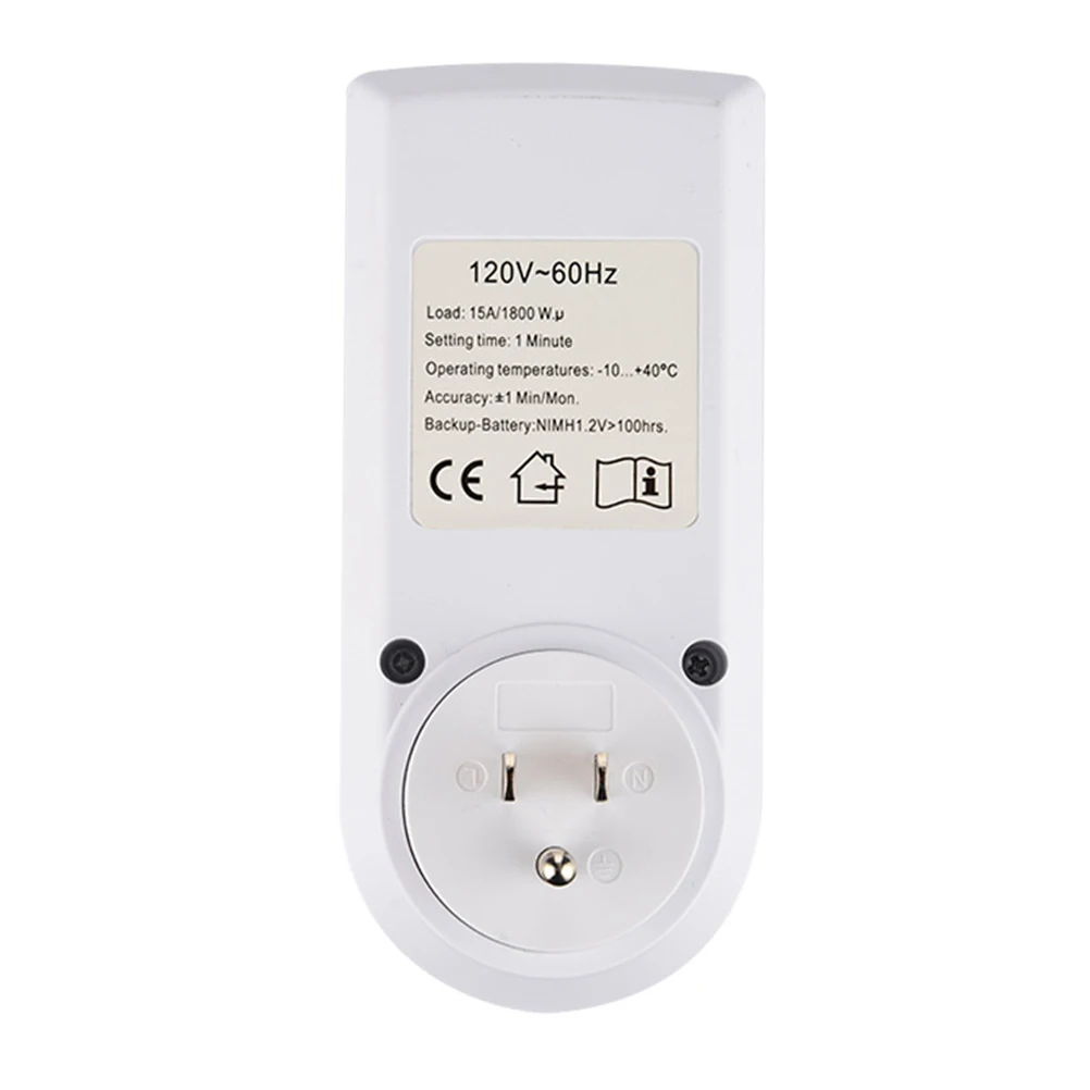 

Digital Timer Socket Big Lcd Screen Programmable Electronic Outlet Switch For Lights Humidifiers Silent Home Use French Plug