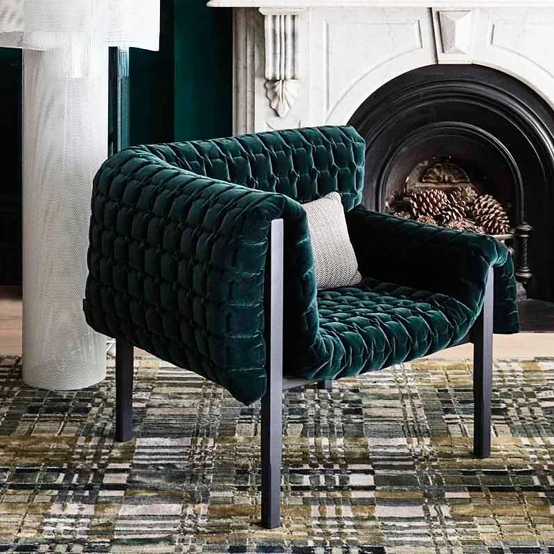 Modern light luxury fabric single double triple sofa