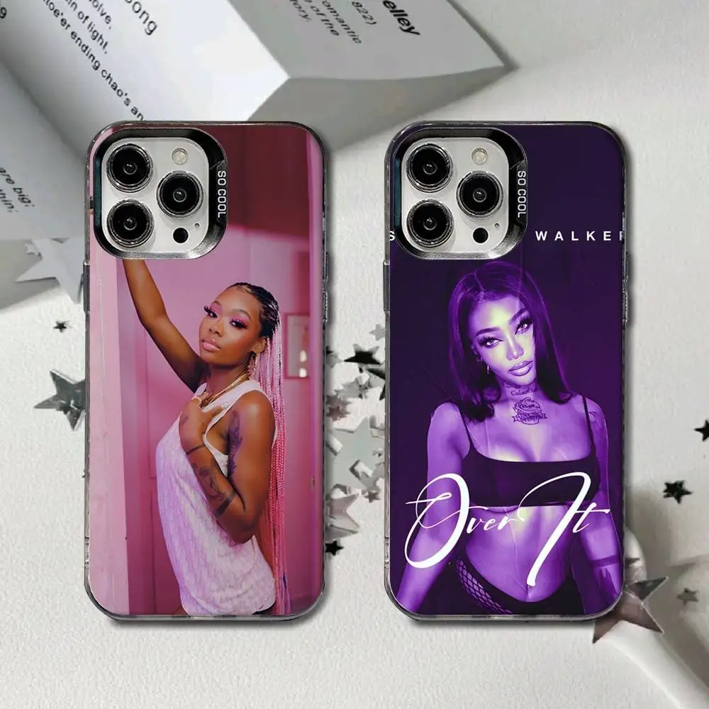 

Summer Walker Rapper Phone Case For iPhone 16,15,14,13,12,11,8,7,Pro,Max,Plus,Mini,XS,SE Black Matte Hard