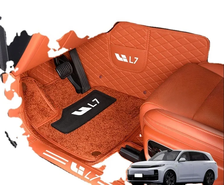 2024 Pure Leather Customized Car Mats for VW ID4 6 7 Benz Lixiang Auto Li Electric Vehicles