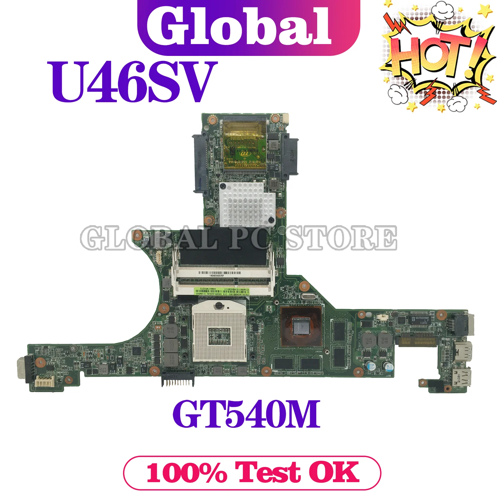 

KEFU U46S Mainboard For ASUS U46SV U46SM Laptop Motherboard GT540M REV:2.0 Notebook Maintherboard