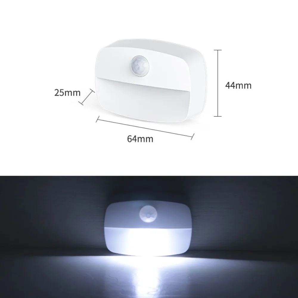 With PIR Motion Sensor LED Induction Light Warm Light Dimmable Motion Detection Light Wireless Battery Powered Cabinet Lights