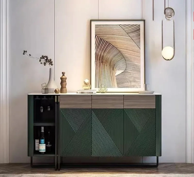 Modern Italian Sintered Stone Sideboard Luxury Wine Cabinet Living Room Storage Furniture Multi Functional Buffet Server with