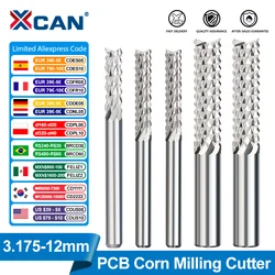 XCAN frez 3.175/4/6mm Shank kukurydzy frez trzpieniowy CNC frez PCB narzędzie do frezowania maszyny