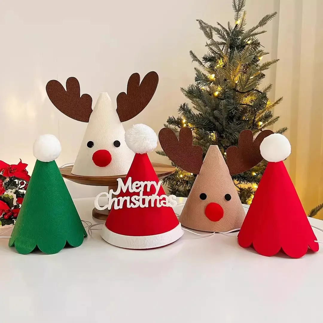 Weihnachtsmütze Elch Baum Kinder Weihnachtsbaum Elch für Partyzubehör Weihnachtsmütze Cartoon Supplies Dekorativer Hut Partyzubehör