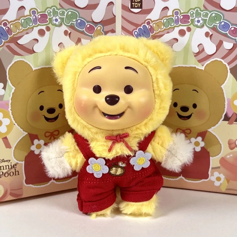 Miniso 위니 푸우 캔디 시리즈 블라인드 박스 귀여운 비닐 얼굴 펜던트 푸푸 베어 인형 패션 트렌드 장난감 Christma 선물