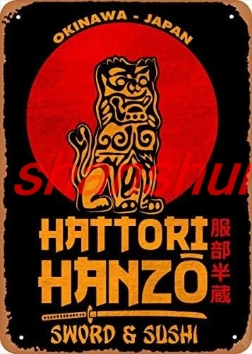 Classic Arcade Game Movies Hattori Hanzo Japan Collection Wall Art Decor Metal Sign 8 X 12 Inches ADS