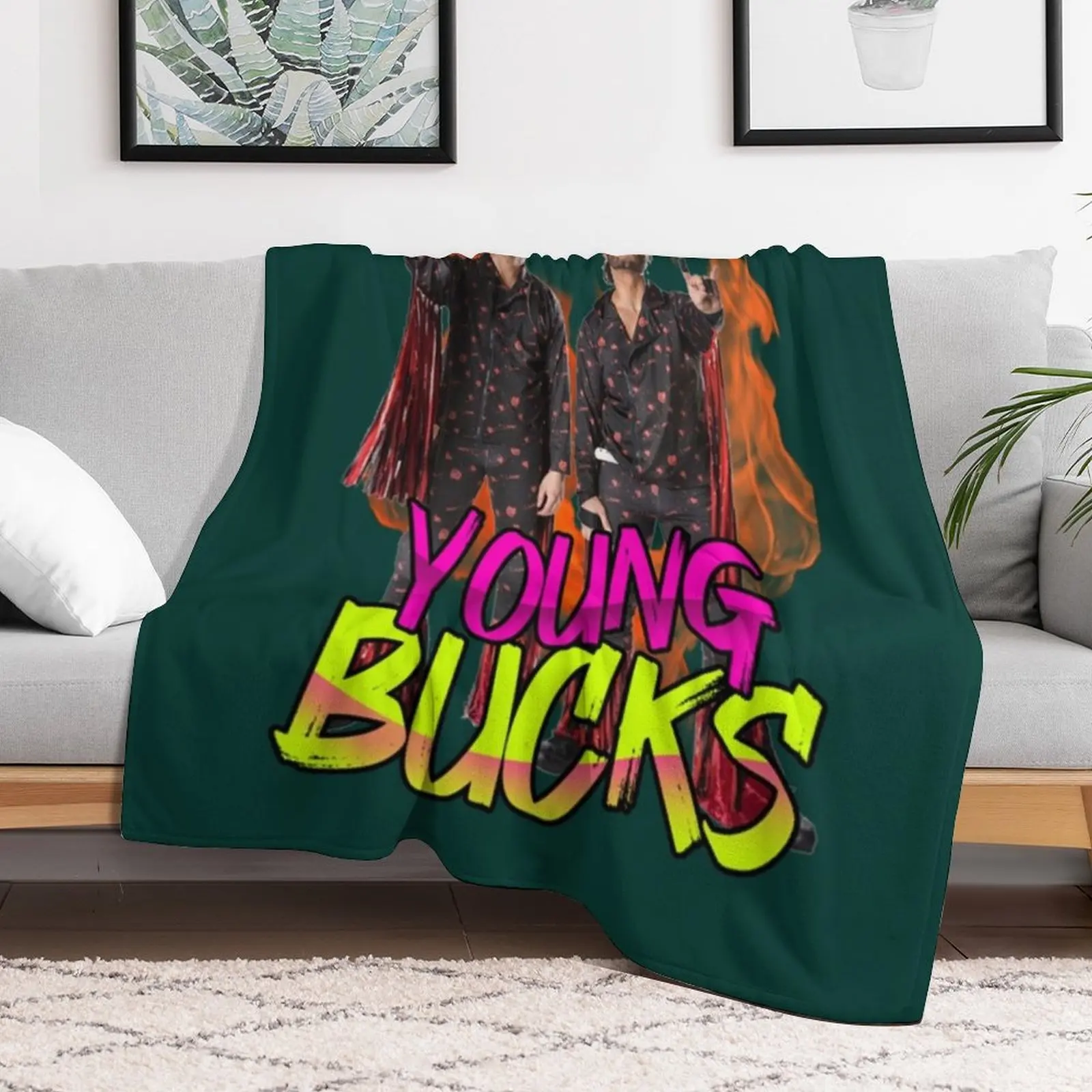 Young Bucks Vintage Throw Blanket bed plaid for sofa Bed Hair Blankets