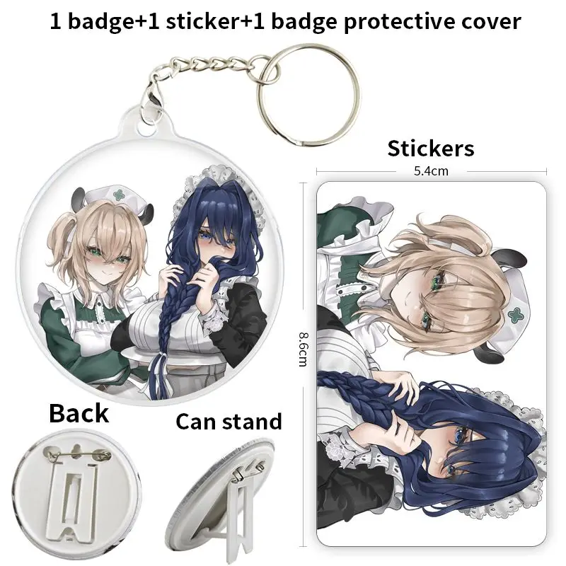 Nimi Nightmare Virtual Youtuber Game Anime Character Soft Button Badge Brooch anchor Peripherals Pin Lapel Children's gift DIY