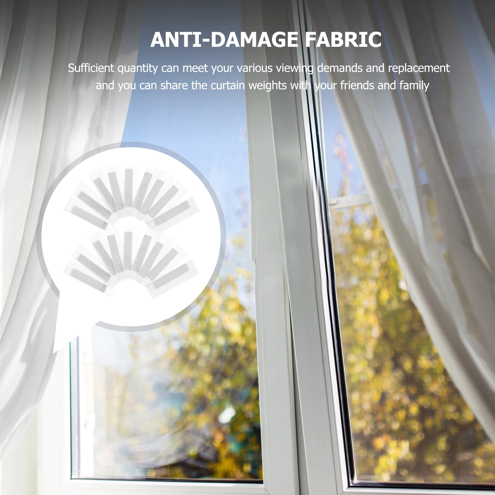 

25pcs Curtain Block Bottom Hem Non-woven Fabric Shower Dress Drapery Outdoor Privacy Wind Prevention