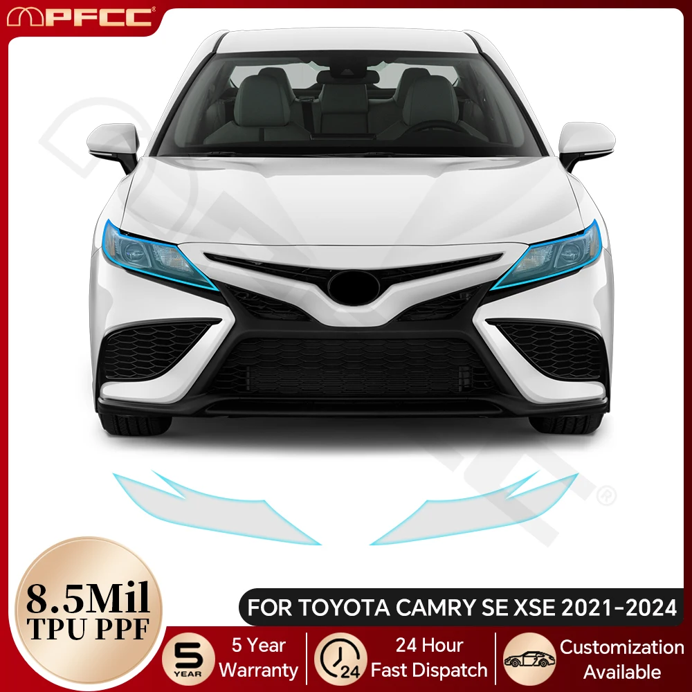 

For Toyota Camry SE XSE 2021-2024 Car Headlight Rearview Film TPU Paint Protection Film Pre-cut PPF Bra Anti-scratch Clear Kit