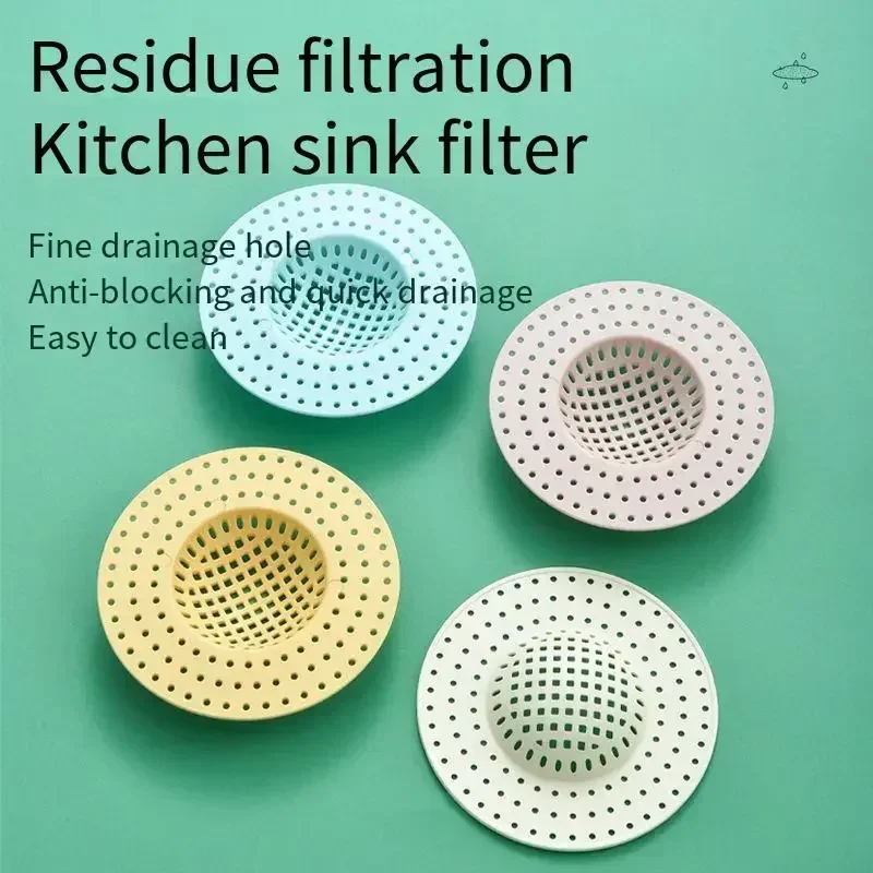 Filtre d'évier de cuisine en plastique, crépine, filet filtrant d'égout, bouchon de proximité au sol, attrape-cheveux, collecteur de déchets, accessoires pour la maison