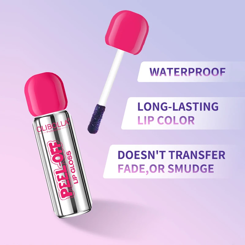 ملمع شفاه جديد قابل للتقشير لا يبهت وشم ملمع شفاه طبيعي غير لامع ملمع شفاه مرطب يدوم طويلاً كوب غير لاصق أحمر شفاه