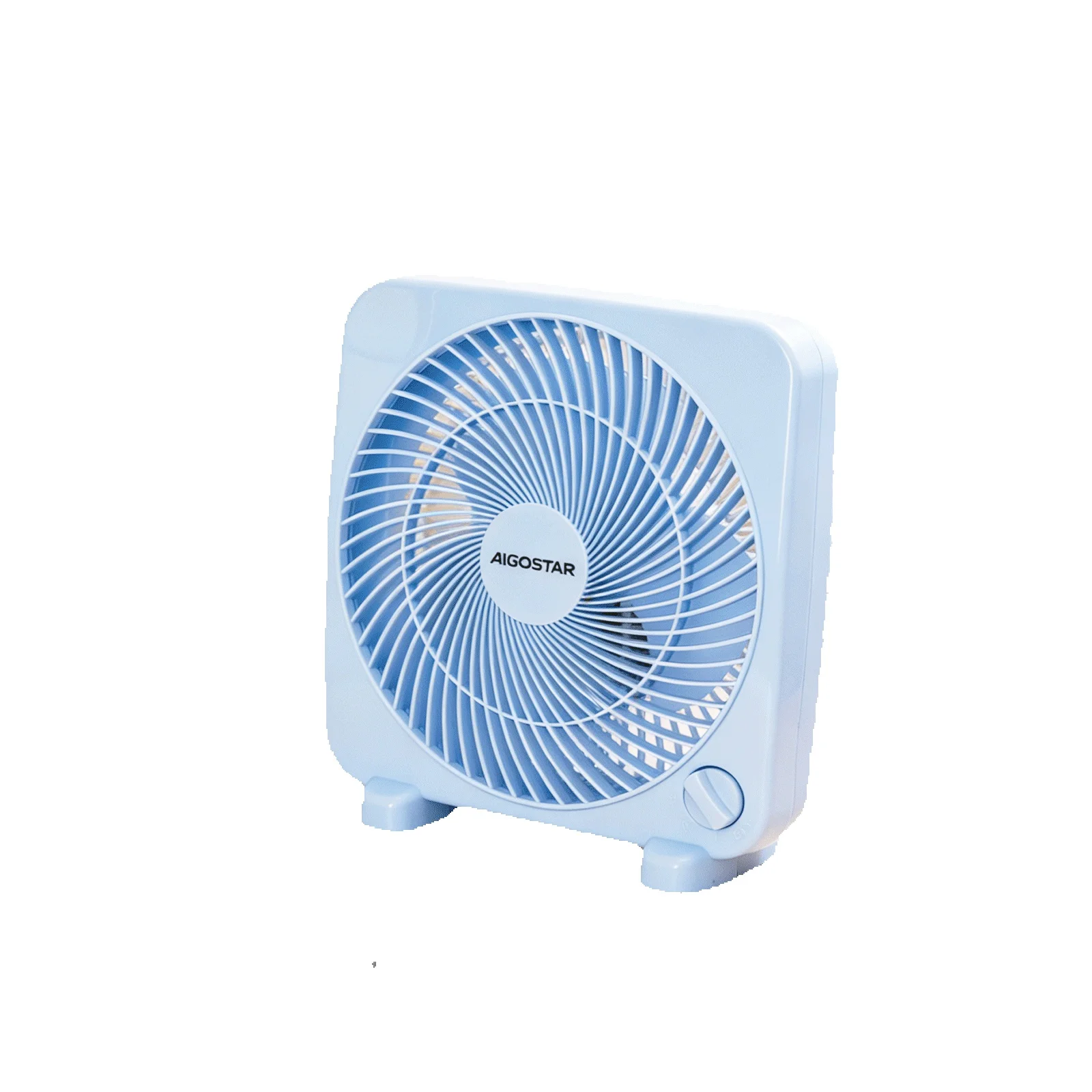 Tischventilator 30W Blau, kompakter Schreibtischventilator mit 3 Geschwindigkeiten, 3 Flügeln, Drehschalter, 1,5 m Kabel, 220-240V, Ventilator für Büro, Schlafzimmer und kleine Räume bis 8 m²