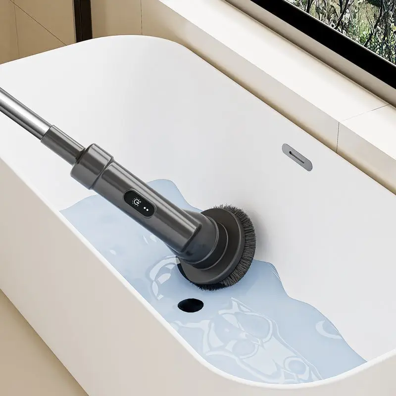 เครื่องขัดแบบหมุน, แปรงทำความสะอาดห้องน้ำไฟฟ้า, หัวแปรงทำความสะอาดแบบถอดเปลี่ยนได้ 7 หัวสำหรับห้องครัว, กระเบื้อง, อ่างล้างจาน, หน้าต่าง, พื้น