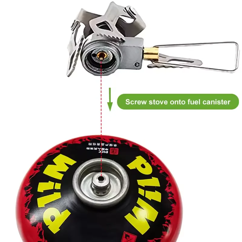 DHTB-3000T التيتانيوم البسيطة التخييم الغاز الشعلات قطعة واحدة جيب موقد في الهواء الطلق المشي لمسافات طويلة للطي الطبخ المحمولة فرن