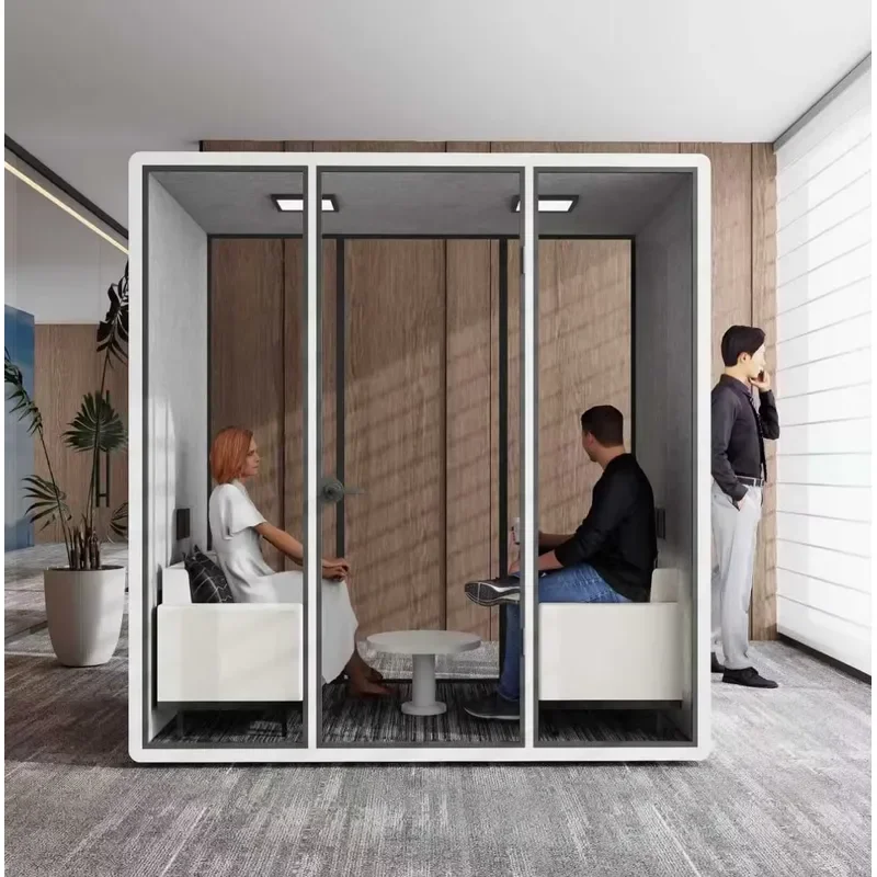 2026 Portable AC Soundproof Cabin with Modern Design Aluminum Frame for Office Home Hotel Apartment Outdoor Acoustic